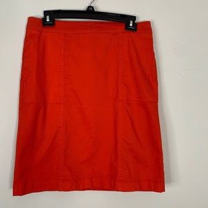 Boden Red Straight Pencil Skirt